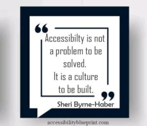 Accessibility a culture to be built
