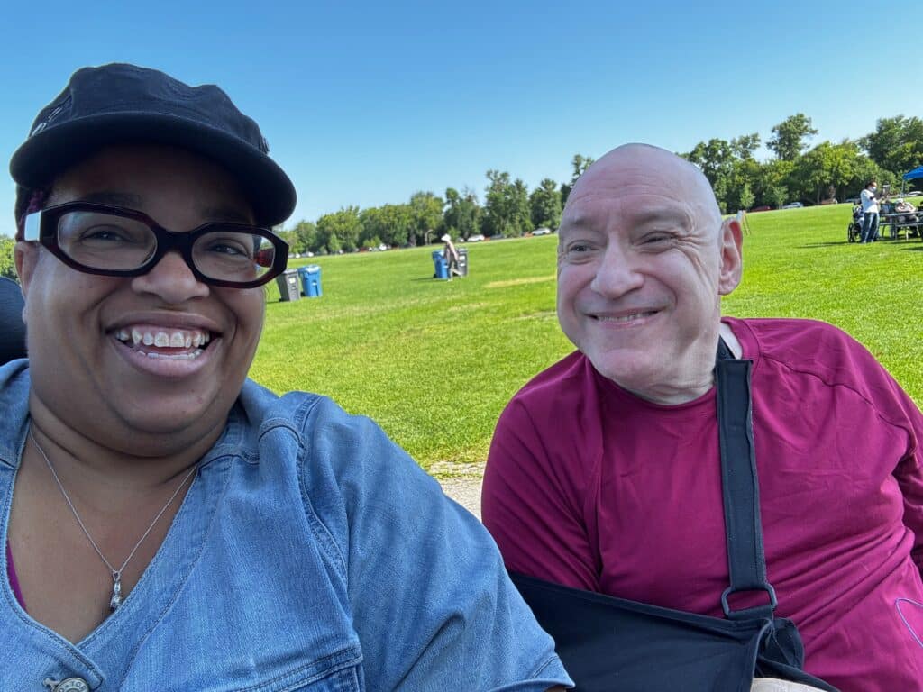 Janelle-Marie and Peter are celebrating disability pride.